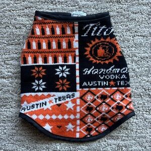 Tito’s Orange Black Dog Sweater
